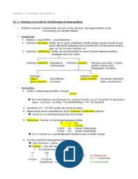 TUB Grundlagen der Chemie gesamte Vorlesungsmitschriften