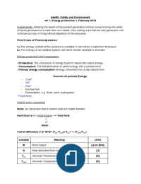 HSE week 1, energy production 1