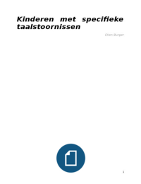 Samenvatting Taalstoornissen