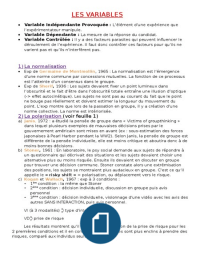 1) Variables, normalisation et polarisation