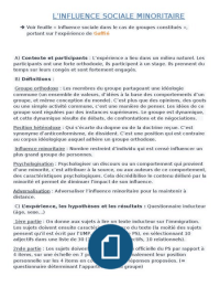 2) L'influence sociale dans le cas des groupes constitués