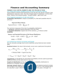 Finance and Accounting Summary