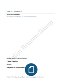 Periode 3, samenvatting theorie + praktijk (ALLES)