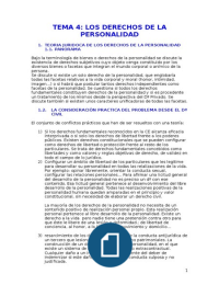 tema 4 derecho civil I - LOS DERECHOS DE LA PERSONALIDAD