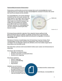 Samenvatting Hormonen en Homeostase. Biomedische Wetenschappen. Universiteit Utrecht. 