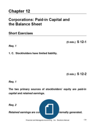 Finance answers chapter 12