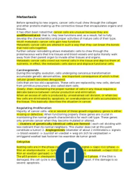 Summary metastasis