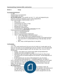 Samenvatting Commerciële Contracten