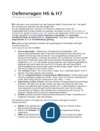 Samenvatting ATTITUDES (hoofdstuk 6 van Social Psychology)