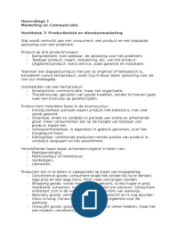 Samenvatting van de hoorcolleges (marketing en communicatie)