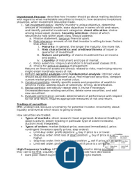 Investment Analysis Tilburg University