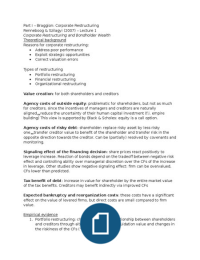 Samenvatting Corporate Governance and Restructuring