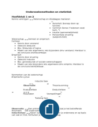 Onderzoeksmethoden en Statistiek