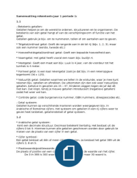 Samenvatting rekentoets pabo jaar 1 periode 1