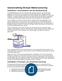 Samenvatting dictaat waterzuivering (blok 2)