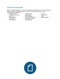 Nucleaire Geneeskunde - Skeletscintigrafie