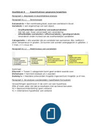 Hoofdstuk 8: Kwantitatieve gegevens bewerken