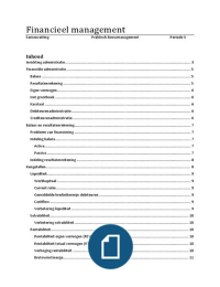 Samenvatting financieel management bouwkunde