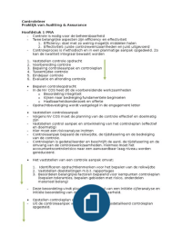 Praktijk Auditing en assurance H1 en H3, Grondslagen auditing en assurance H8 en H9