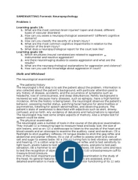 Samenvatting Forensic Neuropsychology