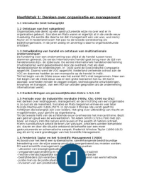 Management H1, H2 en H3 Een praktijkgerichte benadering van organisatie en managemen