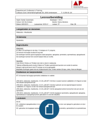 Lesvoorbereiding Wiskunde 2de lj - Symmetrie