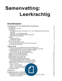 Samenvatting leerkrachtig 