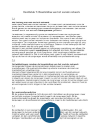 Ondersteunende begeleiding. Hoofdstuk 7. Begeleiding van het sociale netwerk. 