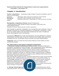 Extensive summary (54p) of Industrial Organization - Theory and Practice by Waldman Jensen 4th edition