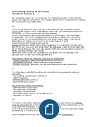 Voorlichting, advies en instructie. Hoofdstuk 1 t/m 7. 