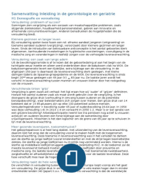 Samenvatting Inleiding in de Gerontologie en Geriatrie (vak: Geriatrie en Veroudering)