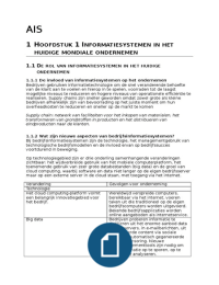 Samenvatting AIS (automatisering)