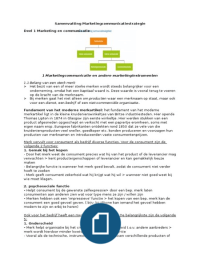 Samenvatting Marketingcommunicatiestrategie (H1 t/m H6)