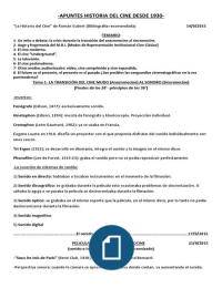 Historia del Cine y Otros Medios Audiovisuales desde 1930