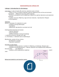 Samenvatting colleges BHE 50306