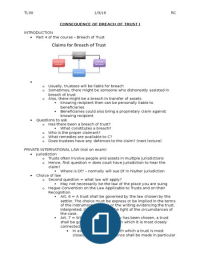 TL30 - Breach of Trust I