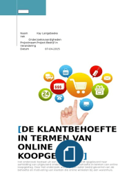 De klantbehoefte in termen van online koopgedrag