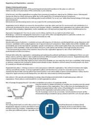 Summary Organizing & Organizations