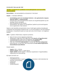 Mechanismen van ziekten van de mens: Deel Infectie en Immuniteit - Biomedische Wetenschappen, jaar 1, Universiteit van Amsterdam