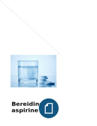 labo bereiding aspirine