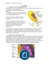 Summary ICT Practica CBI-10306 Cell Biology