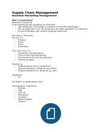 Samenvatting 2 Business Marketing tbv scm