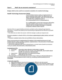 HPI4007 Financial management of healthcare organsations CASE 4