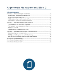 Management oriëntatie en inleiding