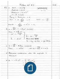 Problem set #3 handwritten including steps