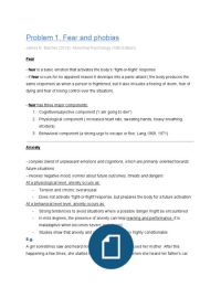 1.6 Normal or Abnormal, Problem 1: Fear and Phobias, Clinical Psychology