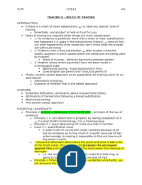 TL35 - Rules of Tracing