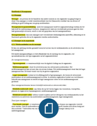 Een praktijkgerichte benadering van organisatie en management; HO6,7 & 10