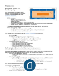 Business Hoofdstuk 1 t/m 5 & 7.1