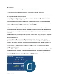 Samenvatting Inleiding psychologie en gezondheid incl. oefenvragen